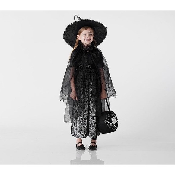 Pottery Barn Other - Pottery Barn Kids Girls’s‎ Spider Witch Dress with Attached Cape 4-6